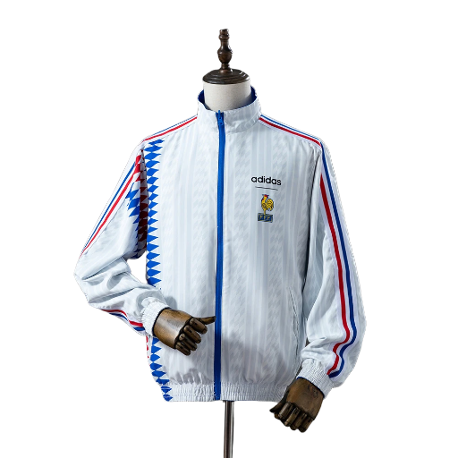 1994 France national football team Full Zip Reversible Anthem Track Jacket Top Windbreaker Vintage Retro-Style Soccer Fußball BNWT