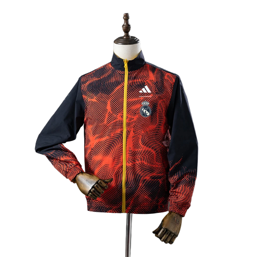 2024-25 Real Madrid Football Club Full Zip Reversible Anthem Track Jacket Top Windbreaker Soccer Fußball BNWT
