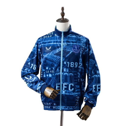 2024-25 Everton Football Club Full Zip Reversible Anthem Track Jacket Top Windbreaker Soccer Fußball BNWT
