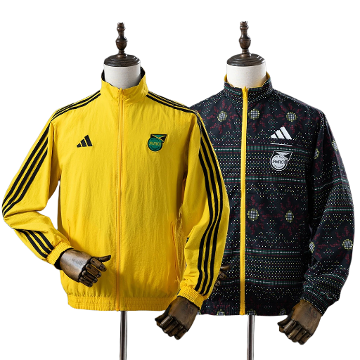 2023-24 Jamaica national football team Anthem Reversible Track Jacket Top Windbreaker Soccer Fußball BNWT