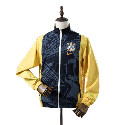 2024-25 Sport Club Corinthians Paulista Football Club Full Zip Reversible Anthem Track Jacket Top Windbreaker Soccer Fußball BNWT