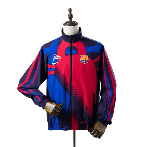 2023-24 Barcelona x Patta Culers del Món Full Zip Reversible Anthem Track Jacket Top Windbreaker Soccer Fußball BNWT