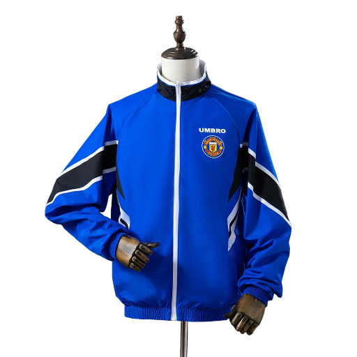 Man United Football Club Full Zip Reversible Anthem Track Jacket Top Windbreaker Retro-Style Soccer Fußball BNWT