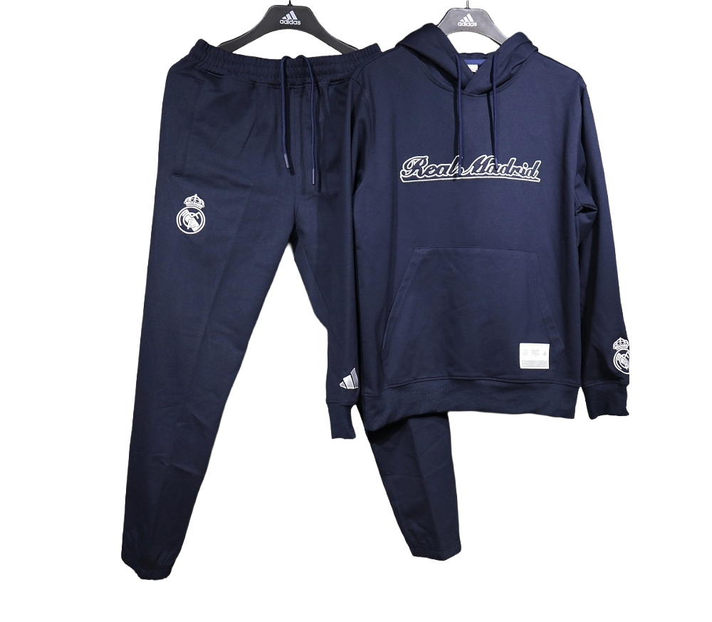 2025-26 Adidas Real Madrid Football Club Soccer US Pack Hoodie & Pants Set (Adults) BNWT