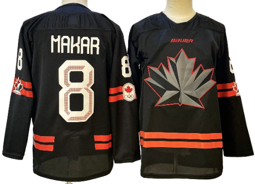 2026 Makar #8 Men's Black Hockey Canada Replica Jersey BNWT