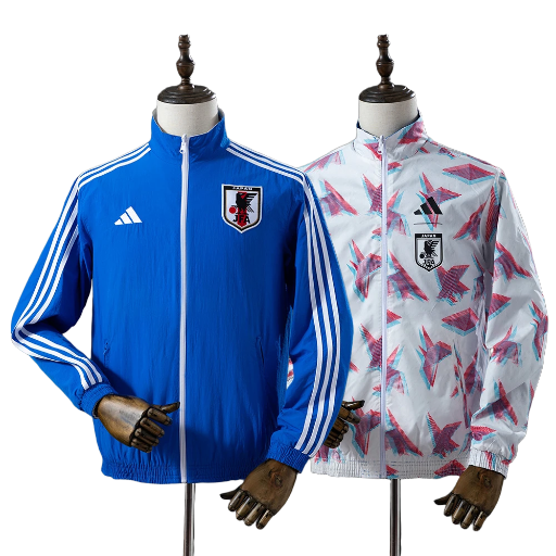 2022 Japan national football team Full Zip Reversible Anthem Track Jacket Top Windbreaker Soccer Fußball BNWT