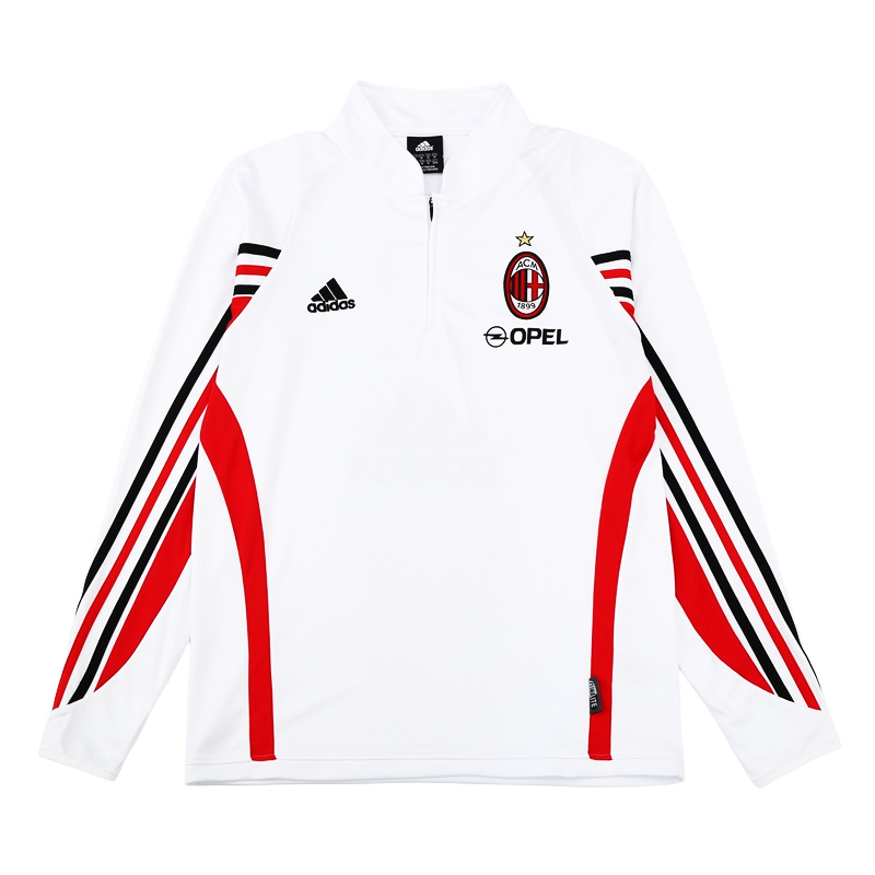 2003-04 AC Milan Football Club Soccer 1/4 Zip Training Top Shirt BNWT