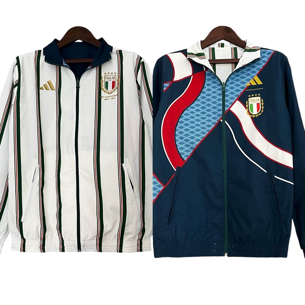 2023 Italy national football team Track Jacket Reversible Full Zip Anthem Top Windbreaker Soccer Fußball BNWT