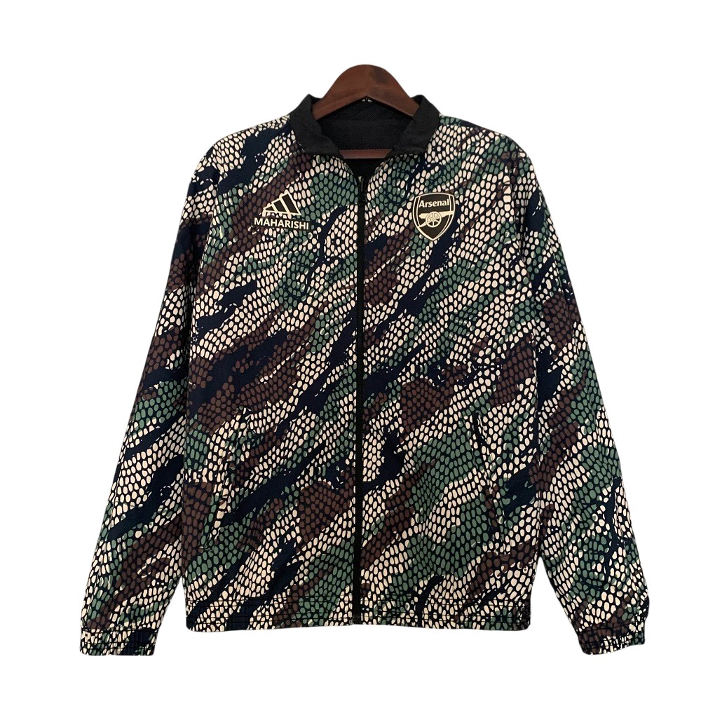 2023-24 Arsenal Football Club x Maharishi Track Jacket Reversible Full Zip Anthem Top Windbreaker Soccer Fußball BNWT