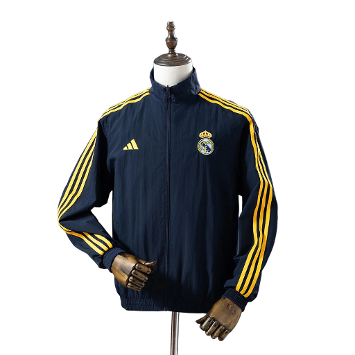 2023-24 Real Madrid Football Club Reversible Anthem Track Jacket Top Windbreaker Soccer Fußball BNWT
