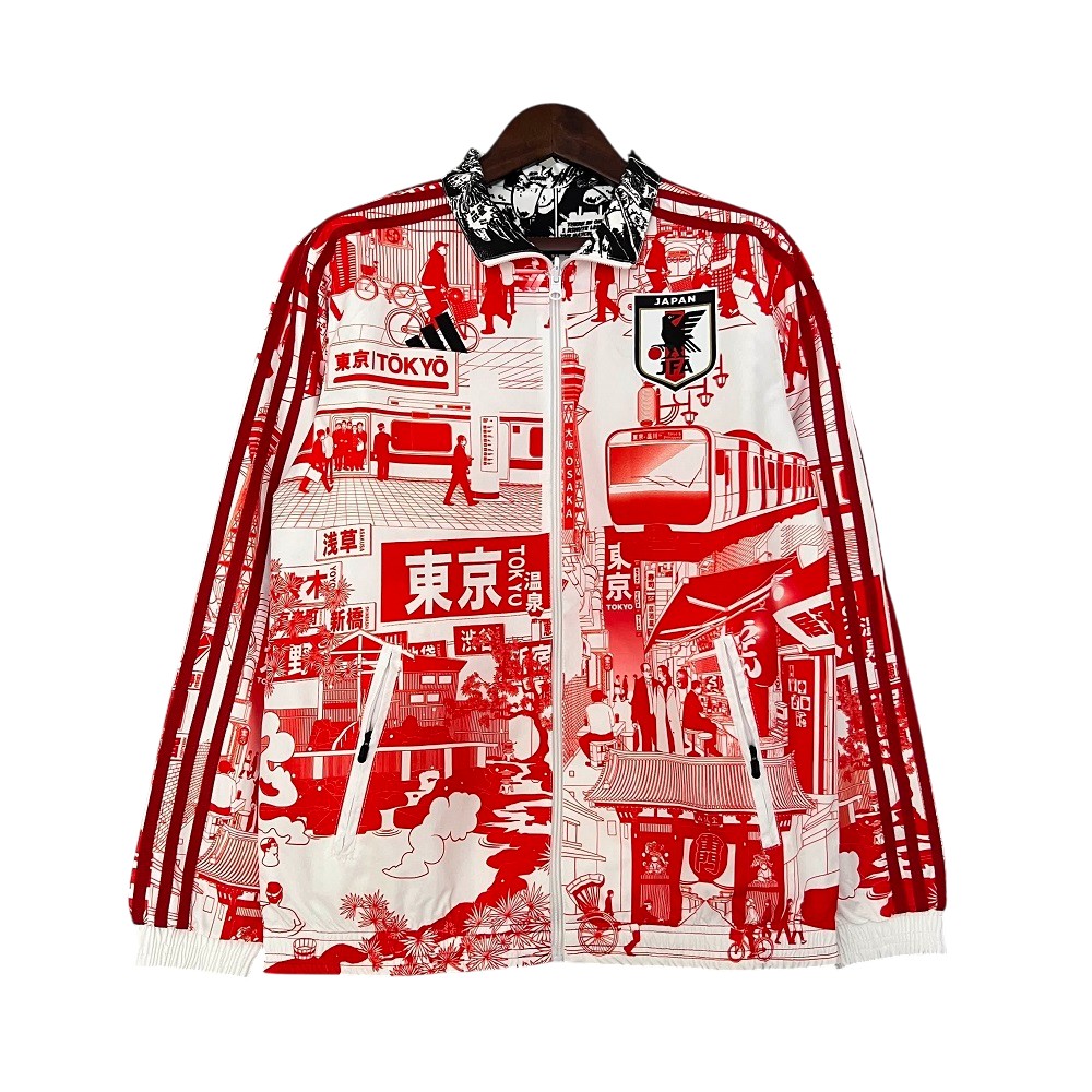 2023-24 Japan national football team Track Jacket Reversible Full Zip Anthem Top Windbreaker Soccer Fußball BNWT