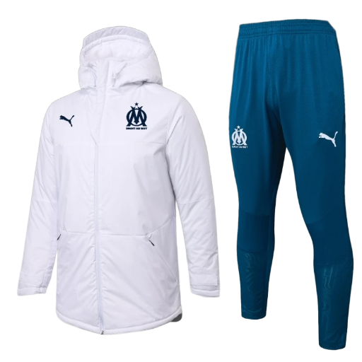 2025 Olympique de Marseille Football Club Calcio Padded Jacket & Pants Set Soccer Fußball BNWT