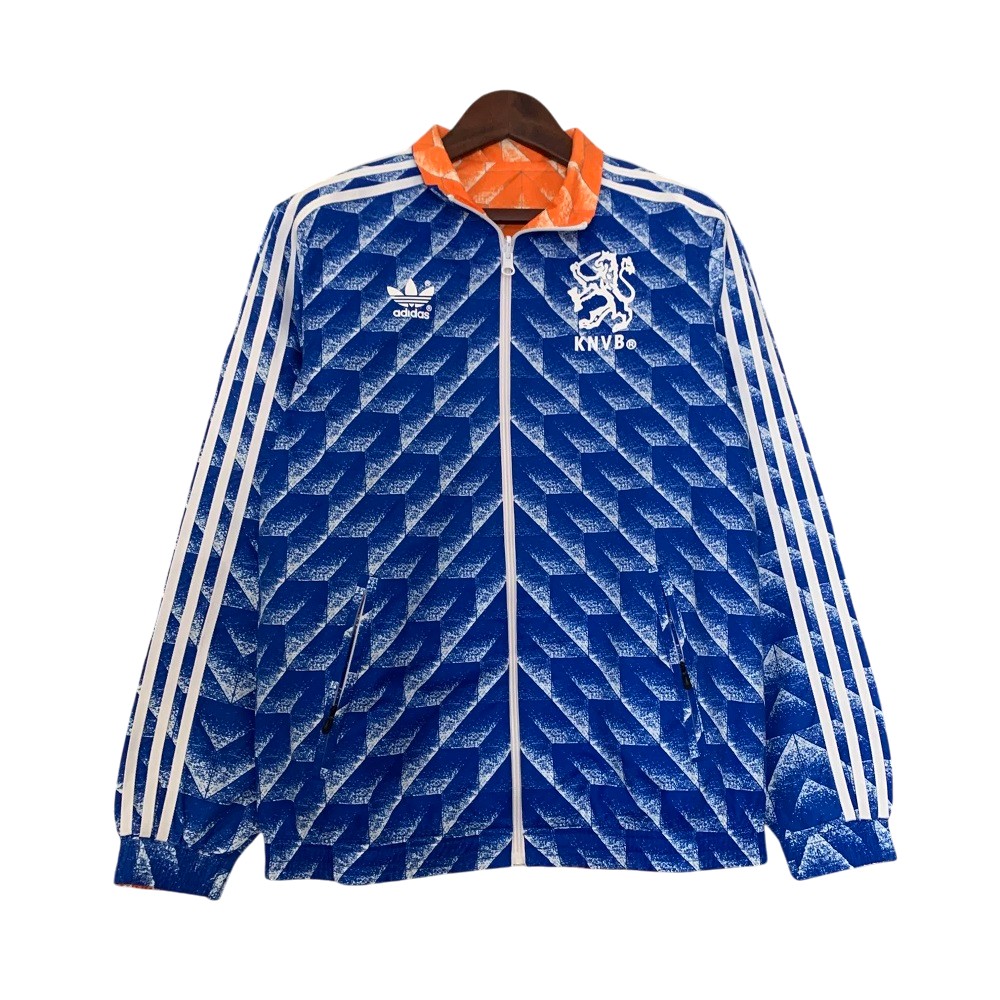 2023-24 Netherlands national football team Track Jacket Reversible Full Zip Anthem Top Windbreaker Soccer Fußball BNWT