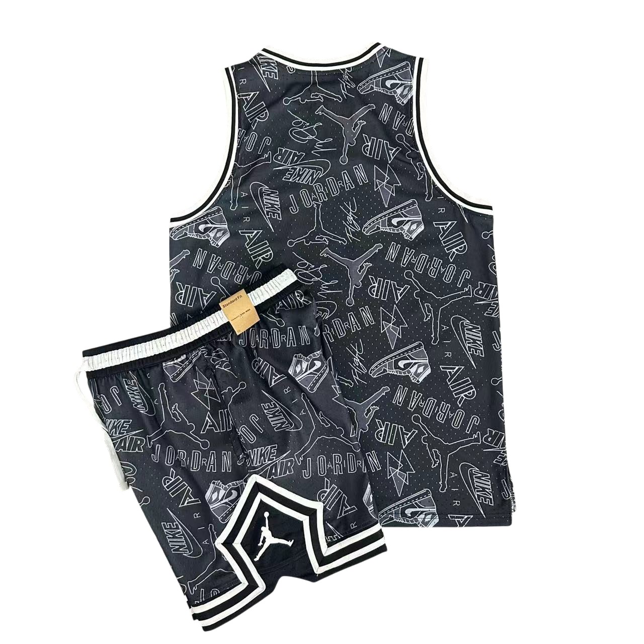 Nike Air Jordan Graphic Print Basketball Jersey and Shorts Set BNWT