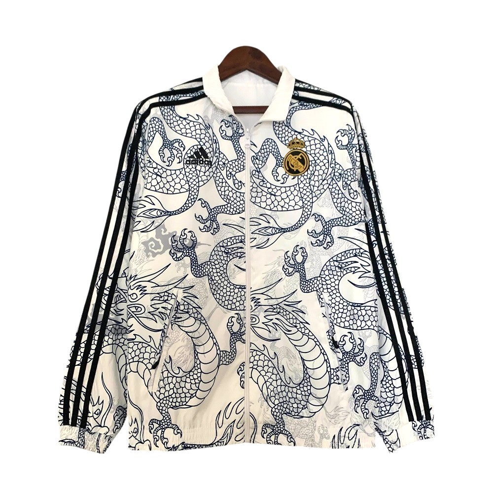 2023-24 Real Madrid Football Club Track Jacket Reversible Full Zip Anthem Top Windbreaker Soccer Fußball BNWT