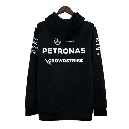 Black Adidas Mercedes-AMG Petronas F1 2025 Team Hoodie BNWT