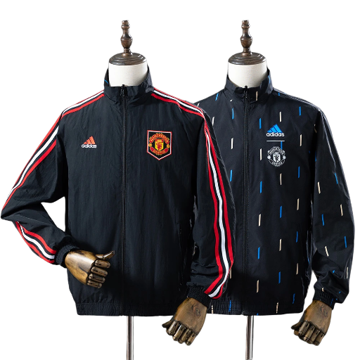 2022-23 Man-u Football Club Reversible Track Jacket Top Windbreaker Soccer Fußball BNWT