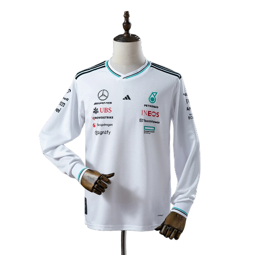 Men’s 2025 Mercedes AMG Petronas F1 Team Long-Sleeve Autosport Top – BNWT