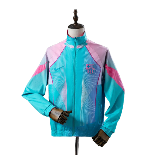 2025-26 Barcelona Football Club Full Zip Reversible Anthem Track Jacket Top Windbreaker Soccer Fußball BNWT