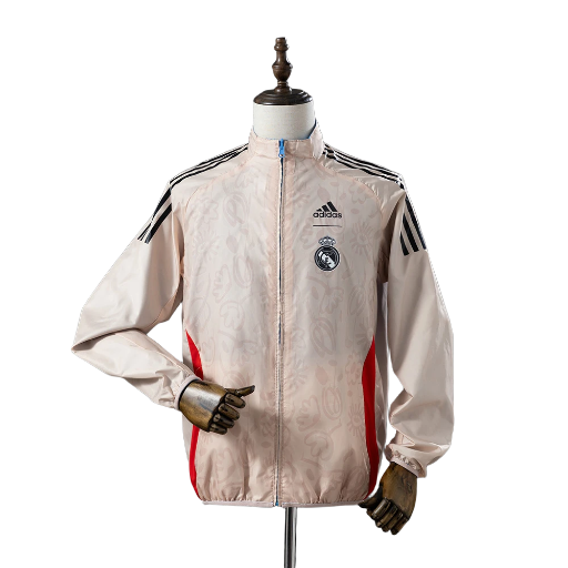 2024-25 Real Madrid Football Club Full Zip Reversible Anthem Track Jacket Top Windbreaker Soccer Fußball BNWT