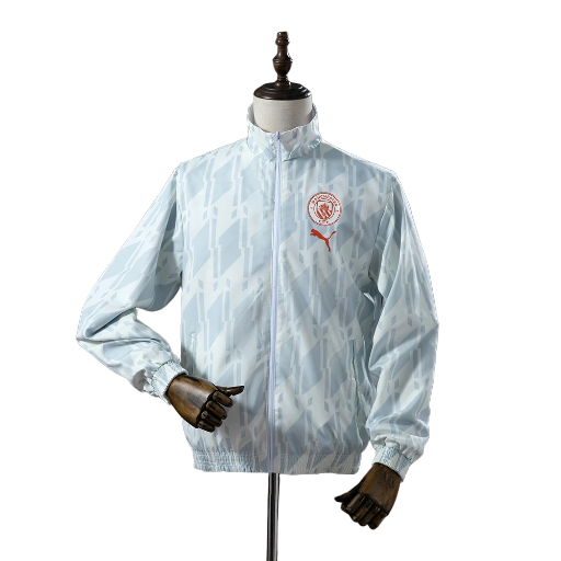2024-25 Man City Football Club Full Zip Reversible Anthem Track Jacket Top Windbreaker Soccer Fußball BNWT
