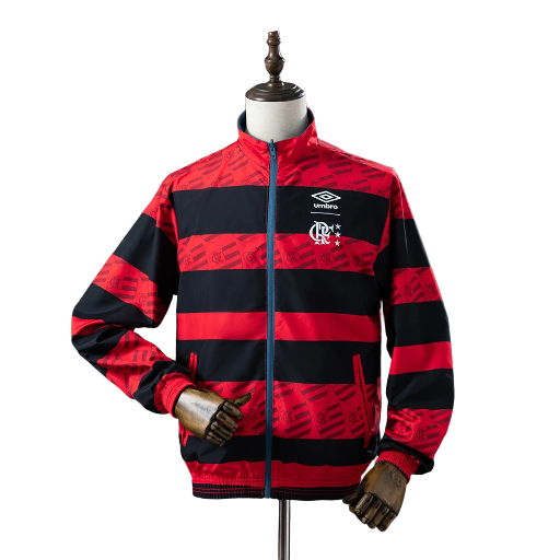 2025 Clube de Regatas do Flamengo Football Club Full Zip Reversible Anthem Track Jacket Top Windbreaker Soccer Fußball BNWT