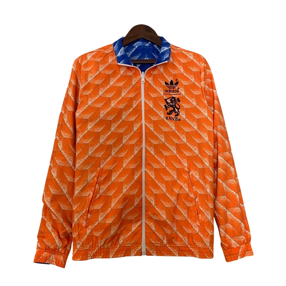 2023-24 Netherlands national football team Track Jacket Reversible Full Zip Anthem Top Windbreaker Soccer Fußball BNWT
