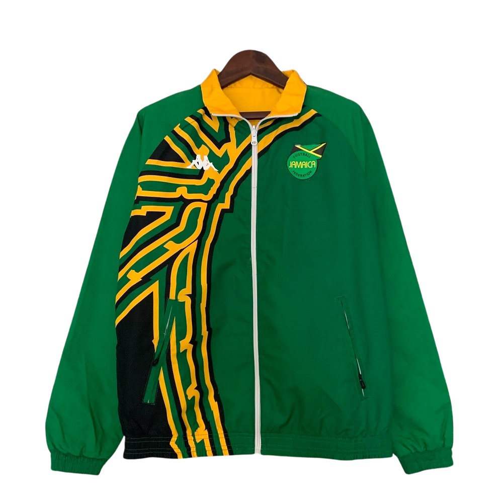 2023-24 Jamaica national football team Track Jacket Reversible Full Zip Anthem Top Windbreaker Soccer Fußball BNWT