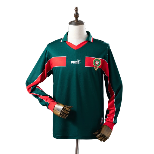 1998 Morocco national football team Home Long Sleeve Shirt Calcio Soccer Jersey Fußball Camiseta BNWT