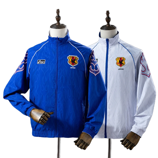 1998 Japan national football team Full Zip Reversible Anthem Track Jacket Top Windbreaker Vintage Retro-Style Soccer Fußball BNWT