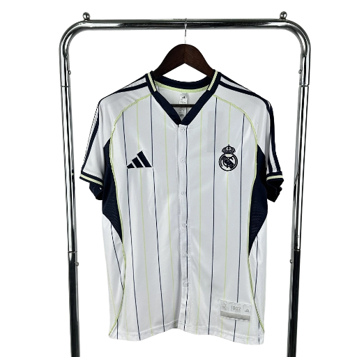 2025-26 Real Madrid Football Club  US Pack Baseball Jersey BNWT