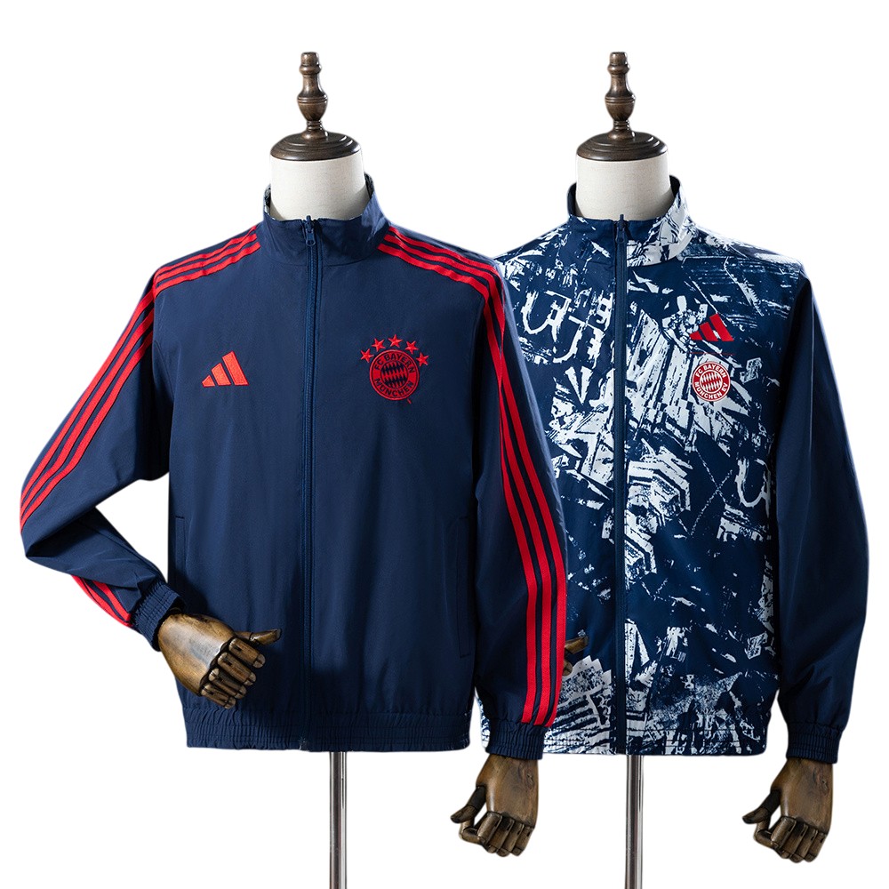 2025-26 FC Bayern Munich Track Jacket Reversible Full Zip Anthem Top Windbreaker Soccer Fußball (Adults) BNWT