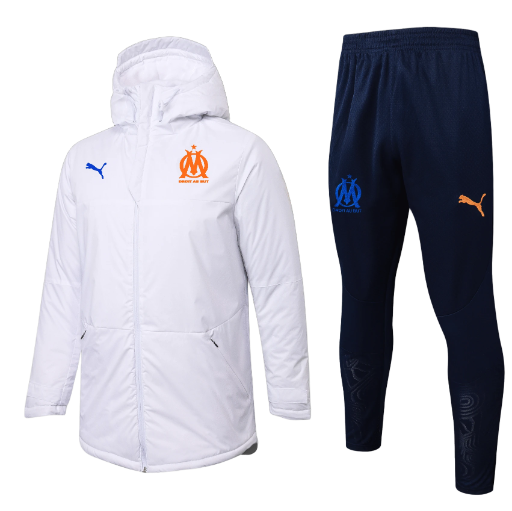 2025 Olympique de Marseille Football Club Calcio Padded Jacket & Pants Set Soccer Fußball BNWT