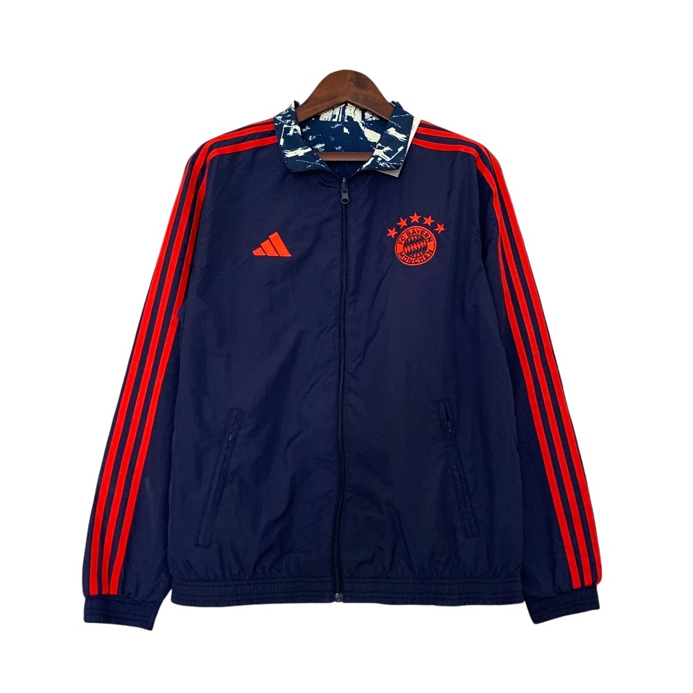 2023-24 FC Bayern Munich Track Jacket Reversible Full Zip Anthem Top Windbreaker Soccer Fußball BNWT