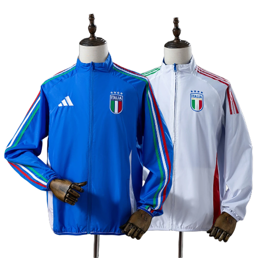 2024-25 Italy national football team Full Zip Reversible Anthem Track Jacket Top Windbreaker Soccer Fußball BNWT