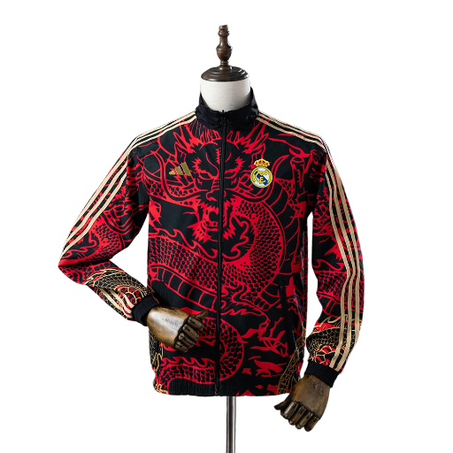 2024-25 Real Madrid Football Club Full Zip Reversible Anthem Track Jacket Top Windbreaker Soccer Fußball BNWT