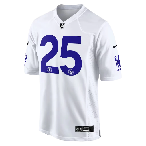 2025 Men's Nike White Chelsea Soccer x NFL Game Jersey BNWT