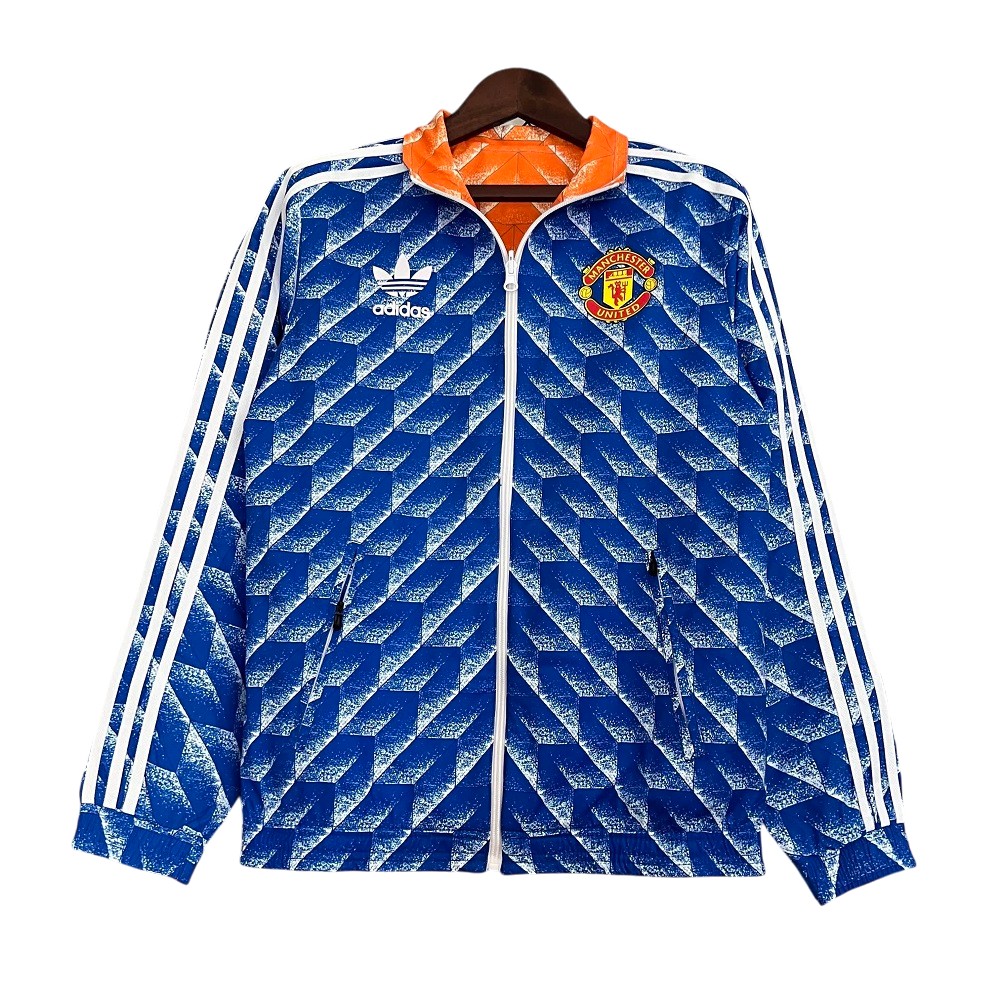 2023-24 Man United Football Club Track Jacket Reversible Full Zip Anthem Top Windbreaker Soccer Fußball BNWT