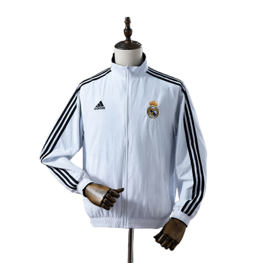 2014-15 Real Madrid Football Club Full Zip Reversible Anthem Track Jacket Top Windbreaker Soccer Fußball BNWT