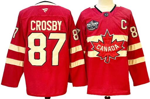 Team Canada 4 Nations Premium Jersey 2025 - Red - Sidney Crosby - Mens BNWT