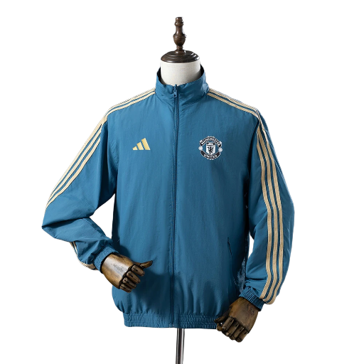 2022-23 Man-U Football Club Full Zip Reversible Anthem Track Jacket Top Windbreaker Soccer Fußball BNWT