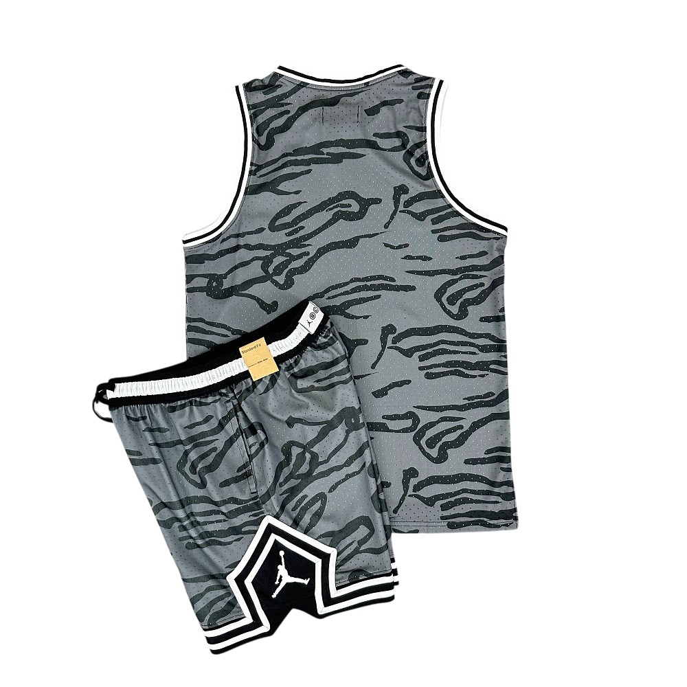 Jordan Grey Camouflage Basketball Full-Kit BNWT