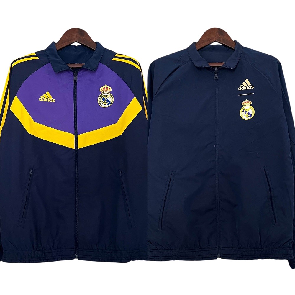 2023-24 Real Madrid Football Club Track Jacket Reversible Full Zip Anthem Top Windbreaker Soccer Fußball BNWT