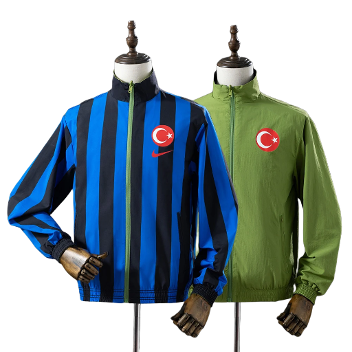 2023-24 Türkiye national football team Full Zip Reversible Anthem Track Jacket Top Windbreaker Soccer Fußball BNWT