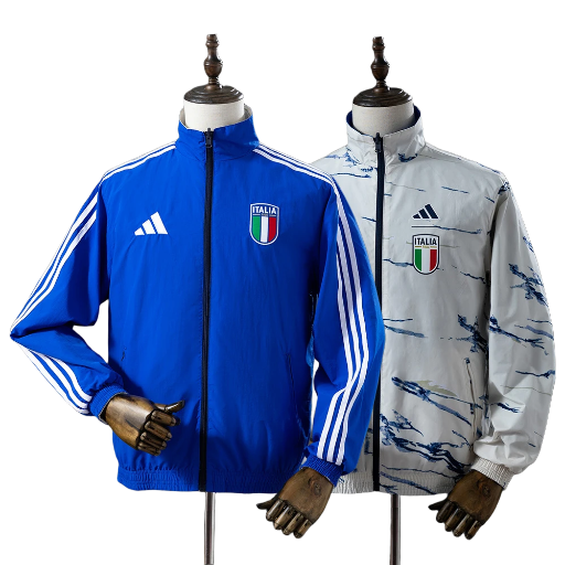 2022-23 Italy national football team Full Zip Reversible Anthem Track Jacket Top Windbreaker Soccer Fußball BNWT