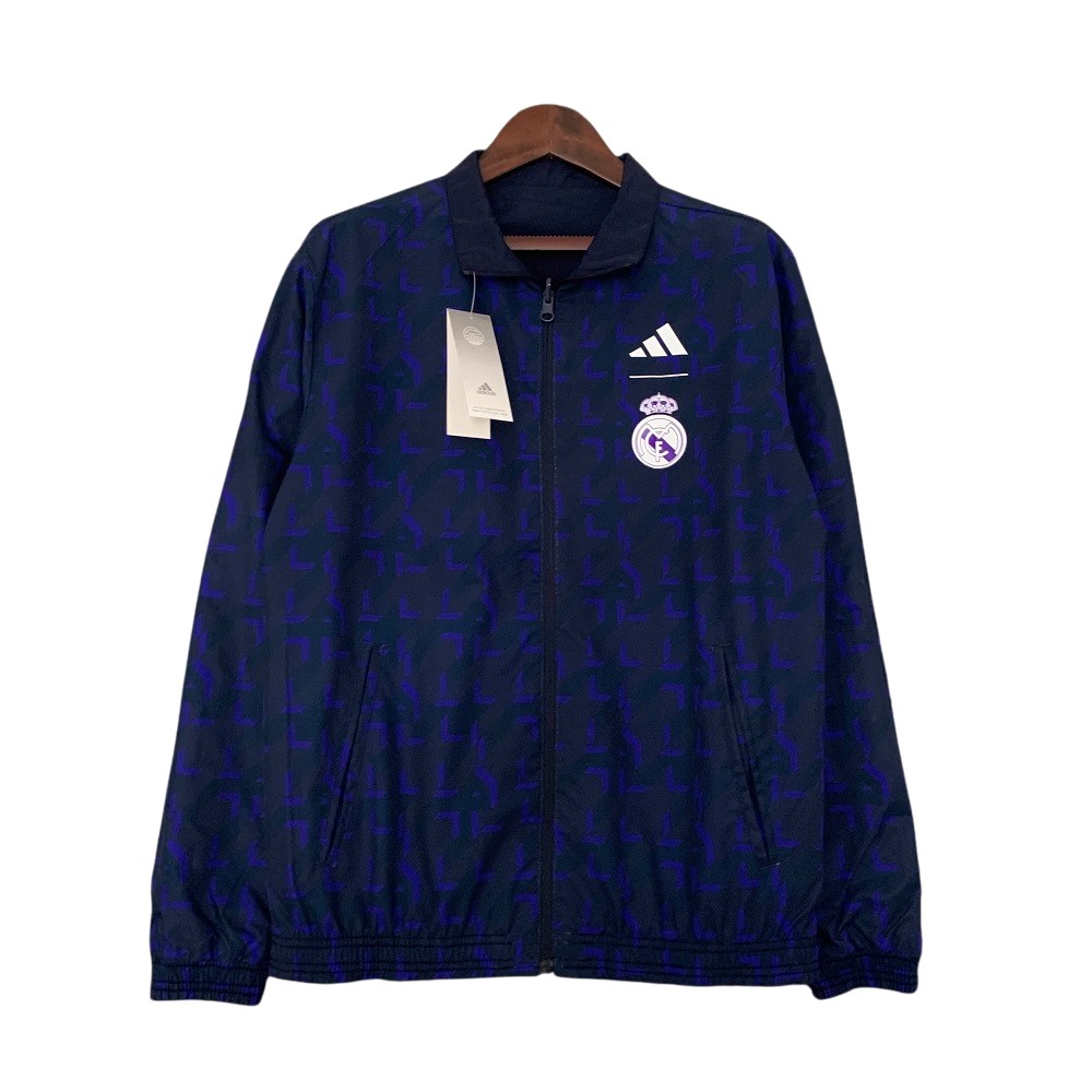 2023-24 Real Madrid Football Club Track Jacket Reversible Full Zip Anthem Top Windbreaker Soccer Fußball BNWT