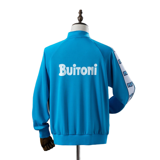 2005-06 SSC Napoli Football Club Full Zip Anthem Track Jacket Top Windbreaker Soccer Fußball Retro-Style BNWT