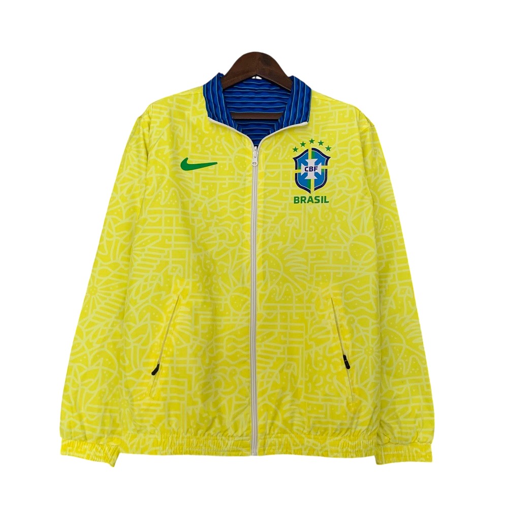 2023-24 Brazil national football team Track Jacket Reversible Full Zip Anthem Top Windbreaker Soccer Fußball BNWT