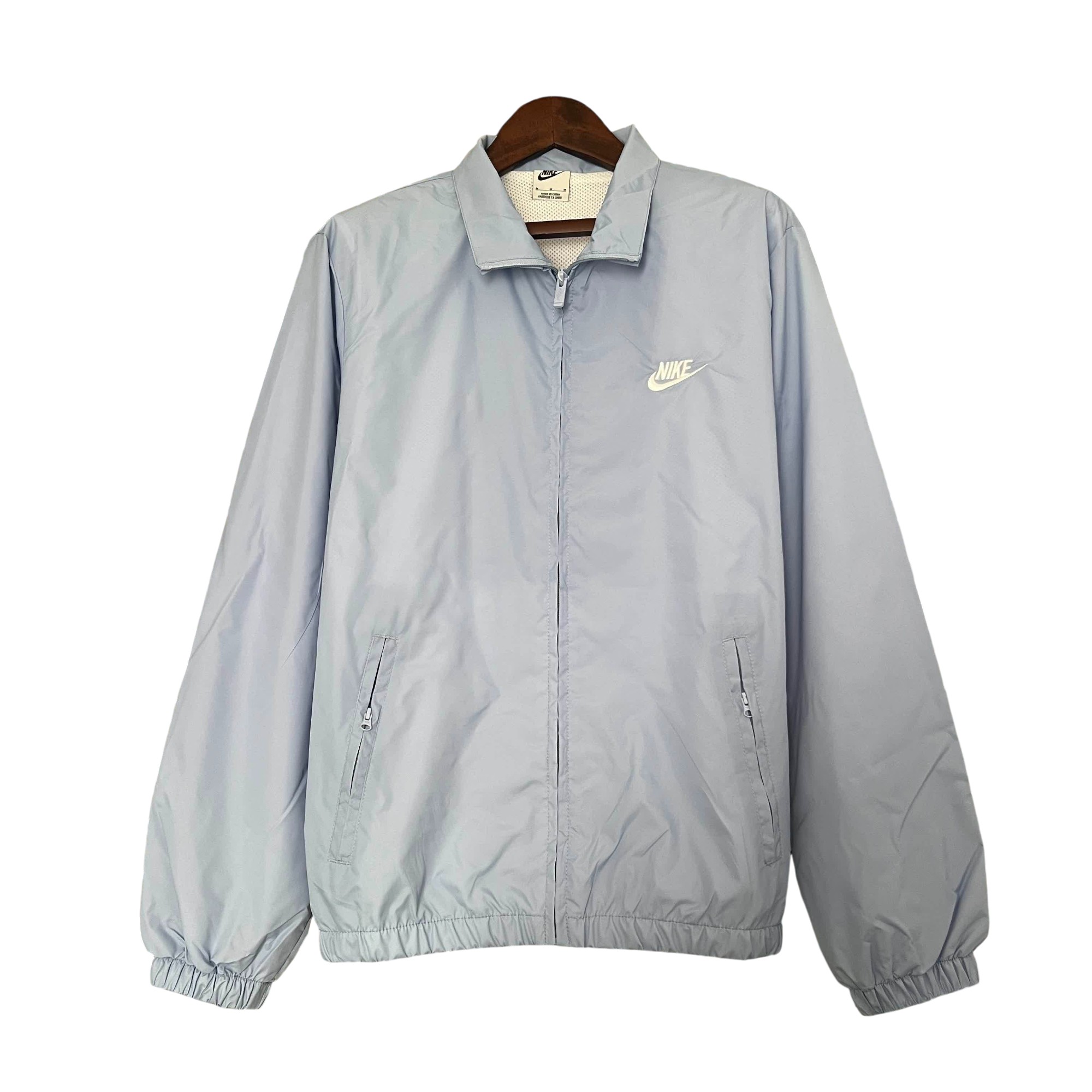 Nike Club Logo Print Stand Collar Casual Sport Jacket Men Jacket Blu BNWT