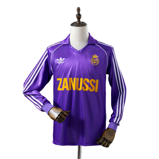 1984-85 Real Madrid Football Club Home Loong Sleeve Shirt Calcio Retro Soccer Jersey Classic Fußball Vintage BNWT